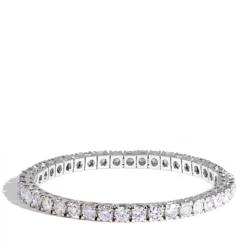 14K Diamond Bezel Layering Stackable Bracelet