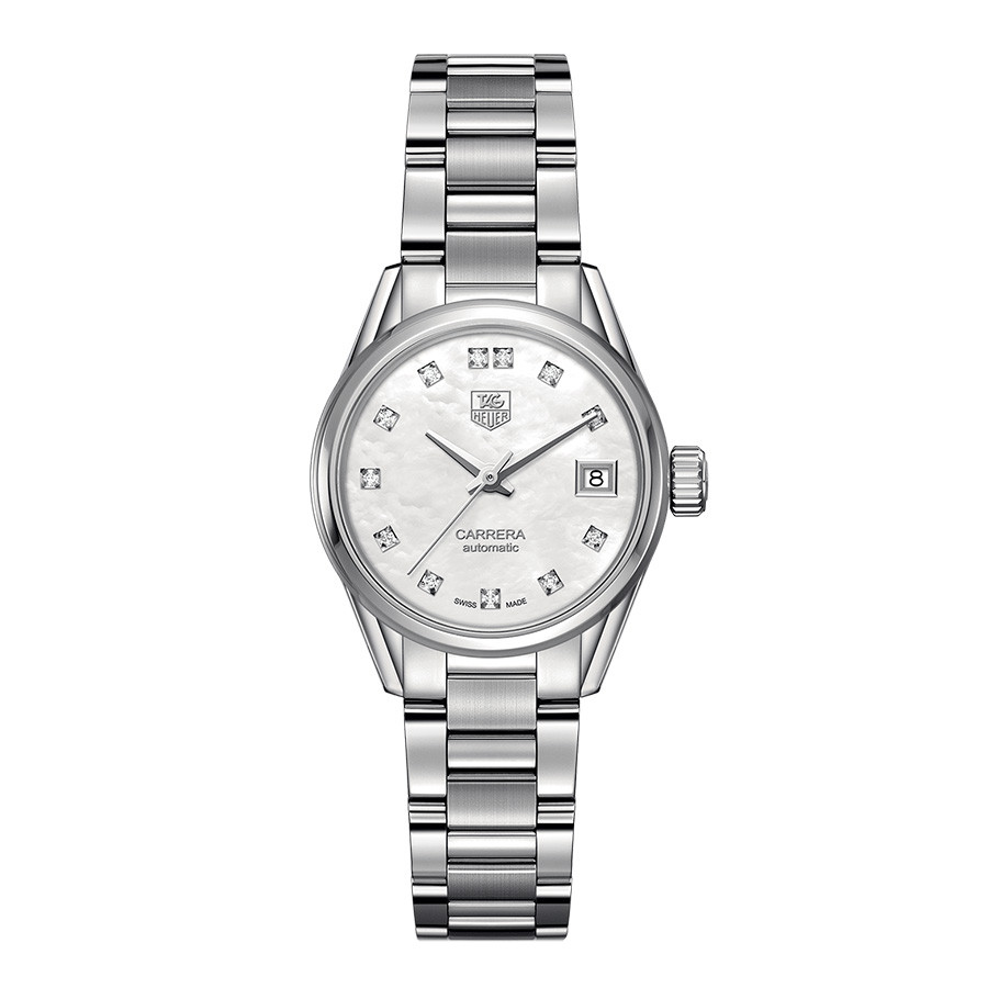Tag Heuer Calibre 9 White Mother of Pearl Dial Carrera Watch