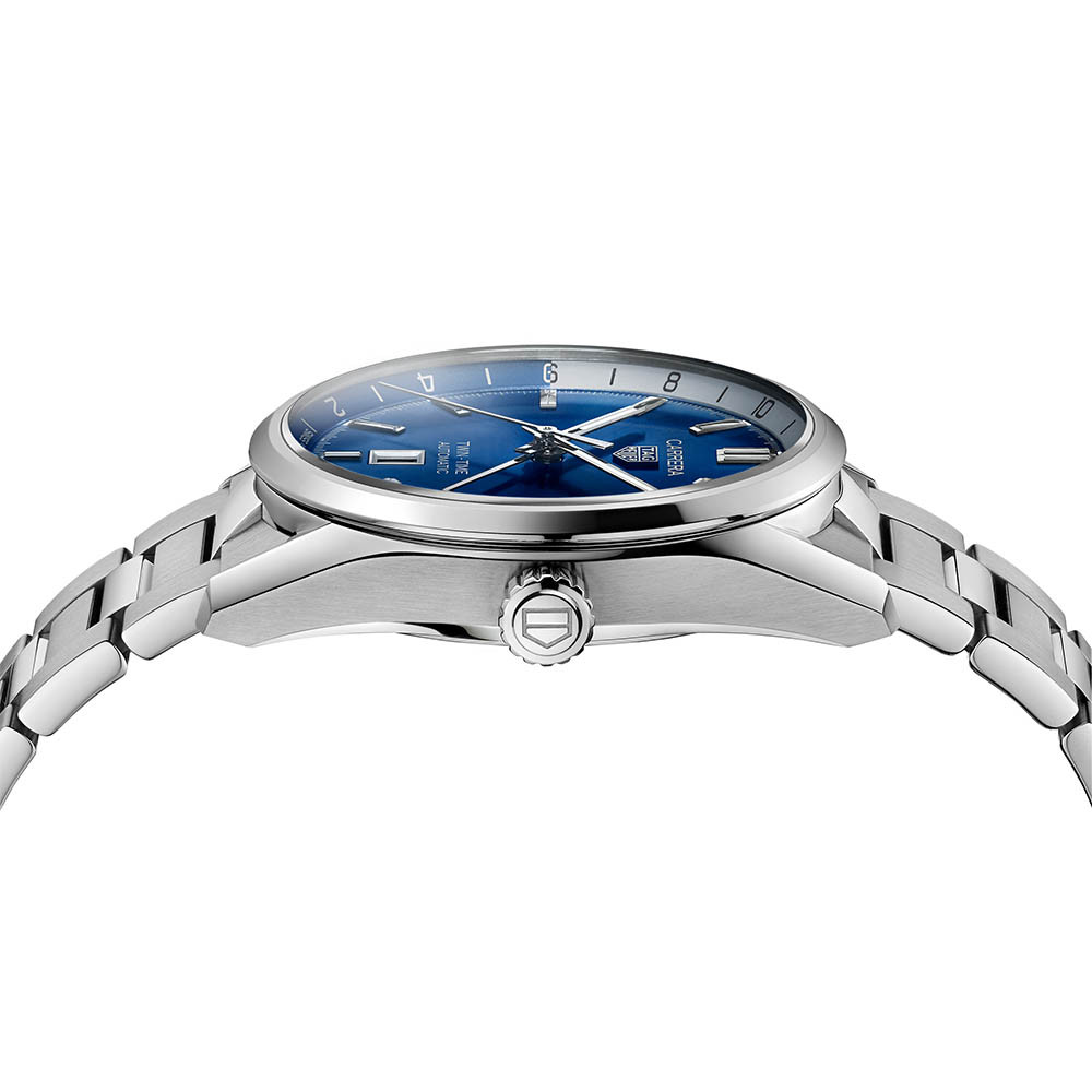 TAG Heuer Carrera Blue GMT Calibre 7 Watch side