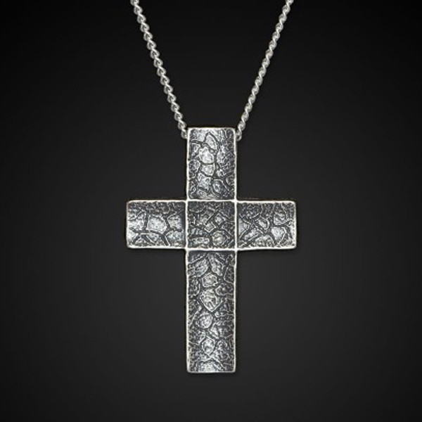William Henry Sterling Silver Unum Cross Necklace Back View