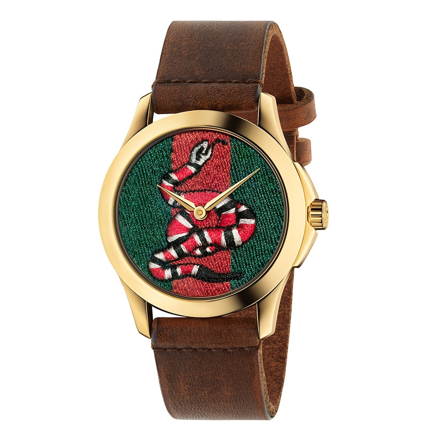 Gucci Le Marche Des Merveilles Embroidered Kingsnake Dial Watch