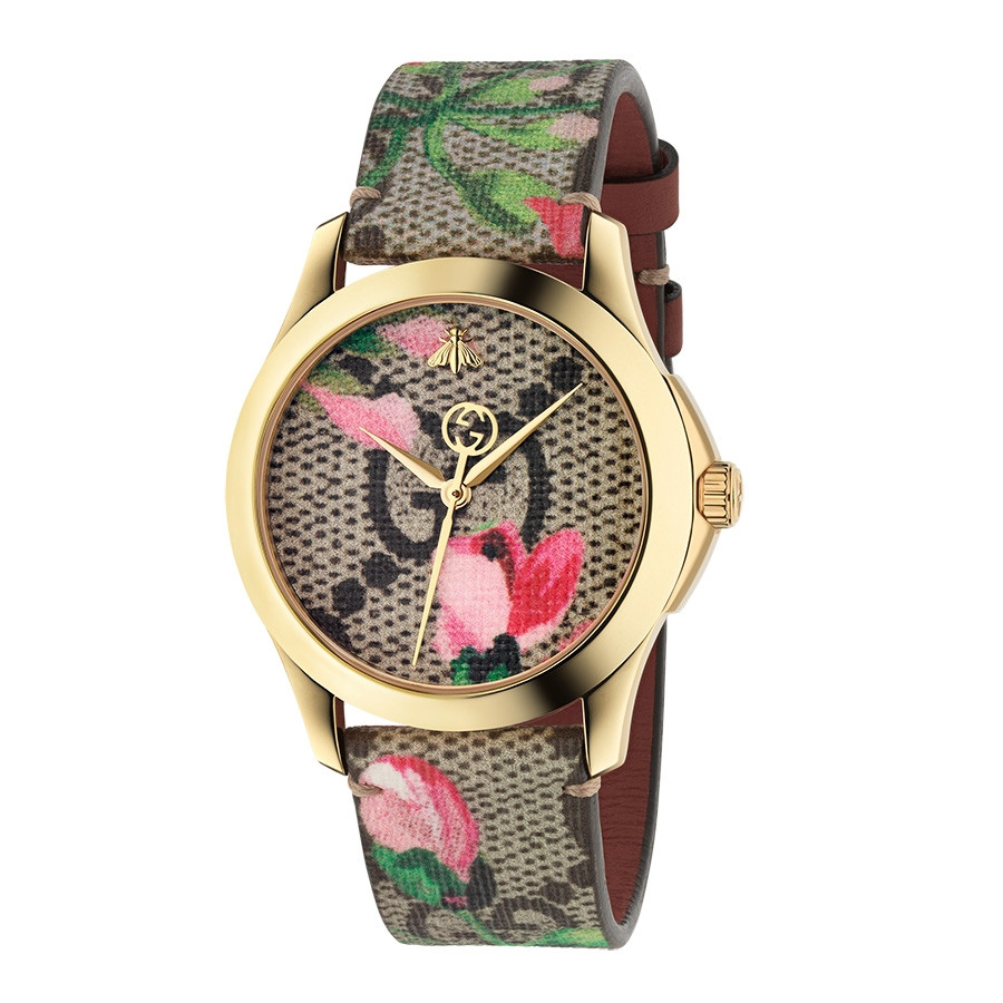 Gucci Pink G-Timeless GG Blooms Supreme Watch
