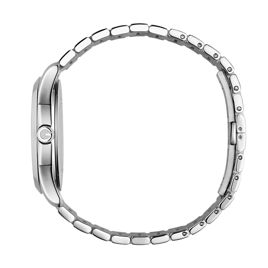 Gucci 38mm Two-Tone Silver Diamond Pattern Dial G-Timeless Watch