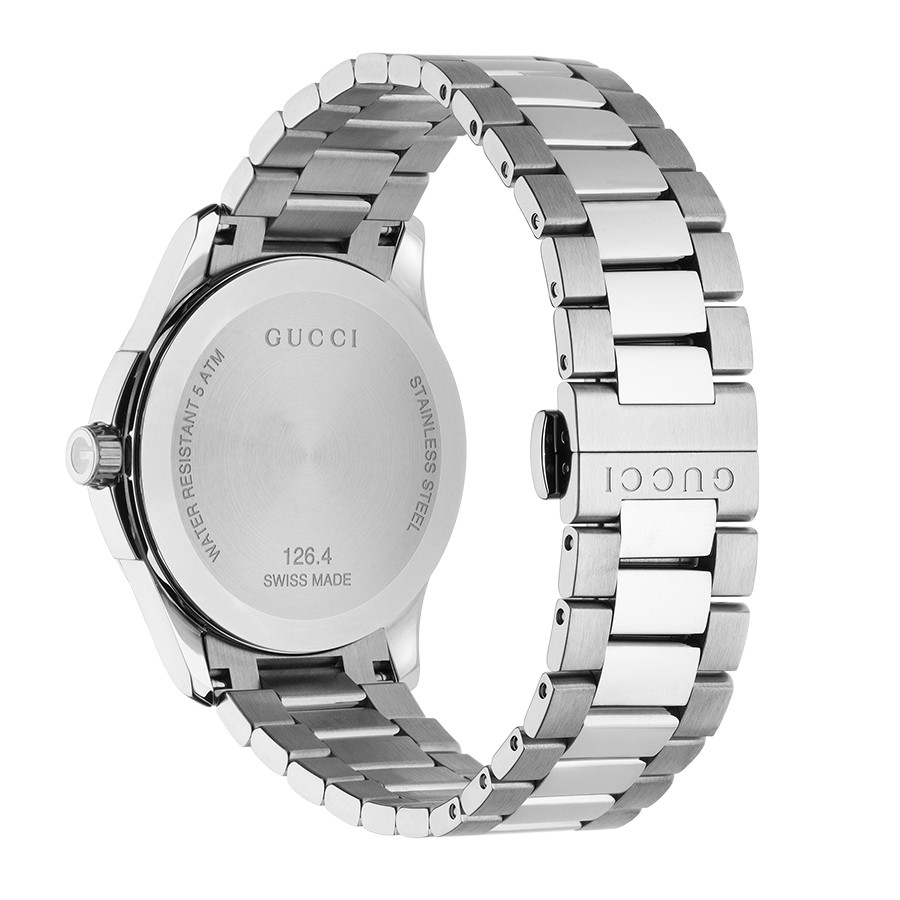 Gucci 38mm Chocolate Brown Diamond Pattern Dial G-Timeless Watch Angle View