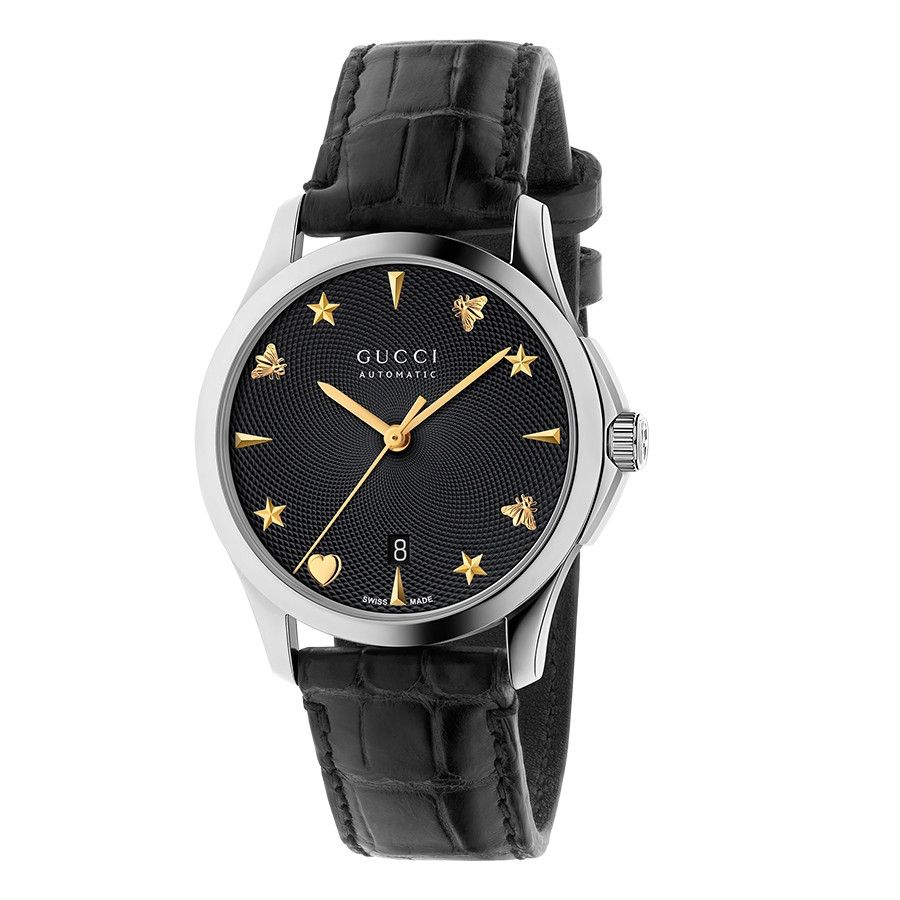 G-Timeless Two-Tone House Motif Dial Gucci Automatic Watch