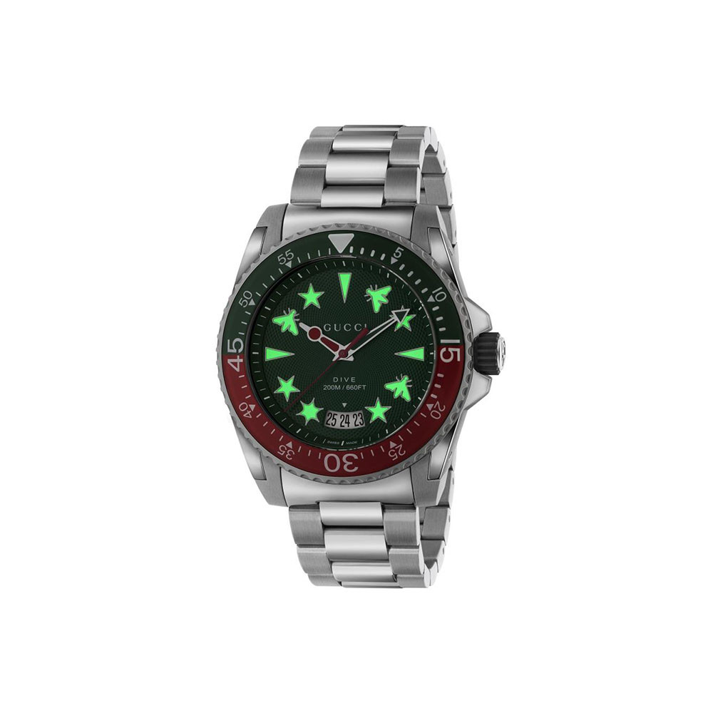 Gucci Green and Red Dive Watch 