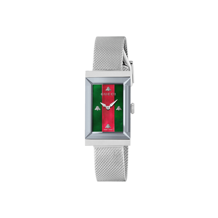 Gucci G-Frame 34mm Stainless Steel Mesh Watch face