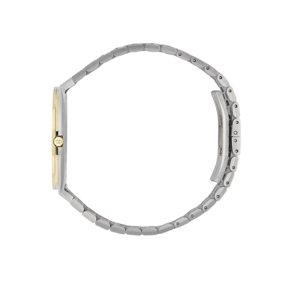 Gucci 25H Steel and Gold Plated Watch side view