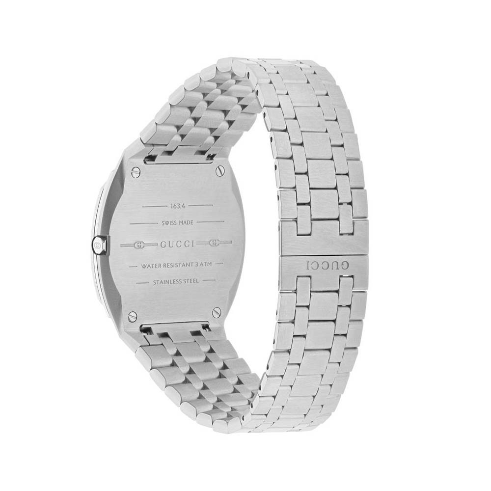 Gucci H25 Stainless Steel and Silver Watch back view