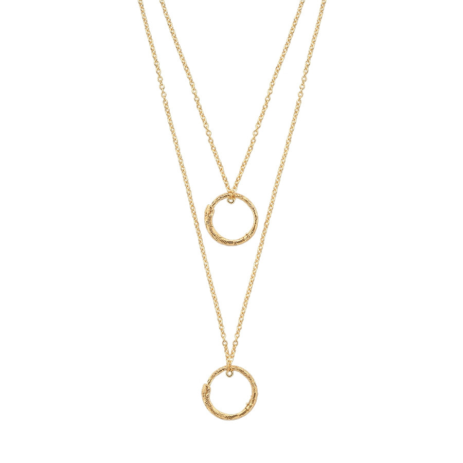 gucci snake ring pendant necklace in gold