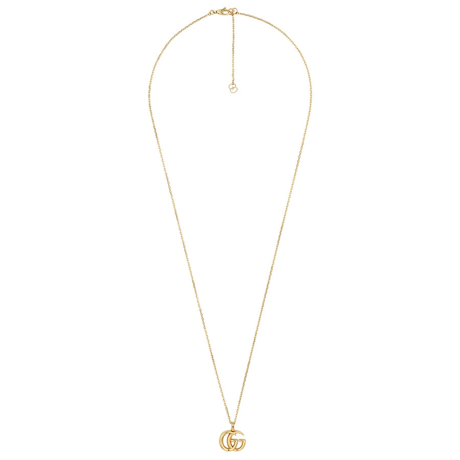 Gucci GG Running 18K Yellow Gold Small Double G Necklace YBB502088001