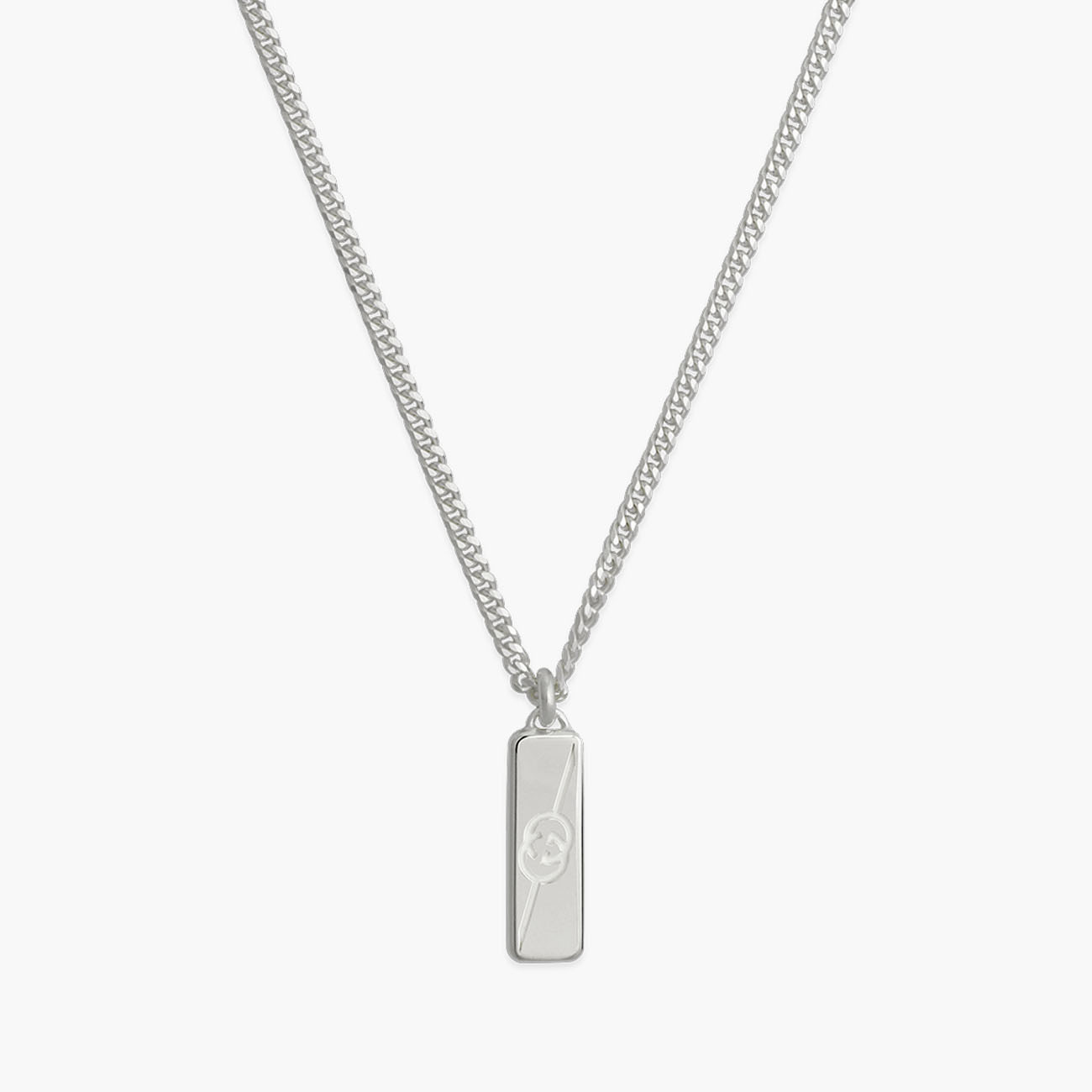 Gucci Interlocking G Aureco Silver Necklace YBB45553500100U