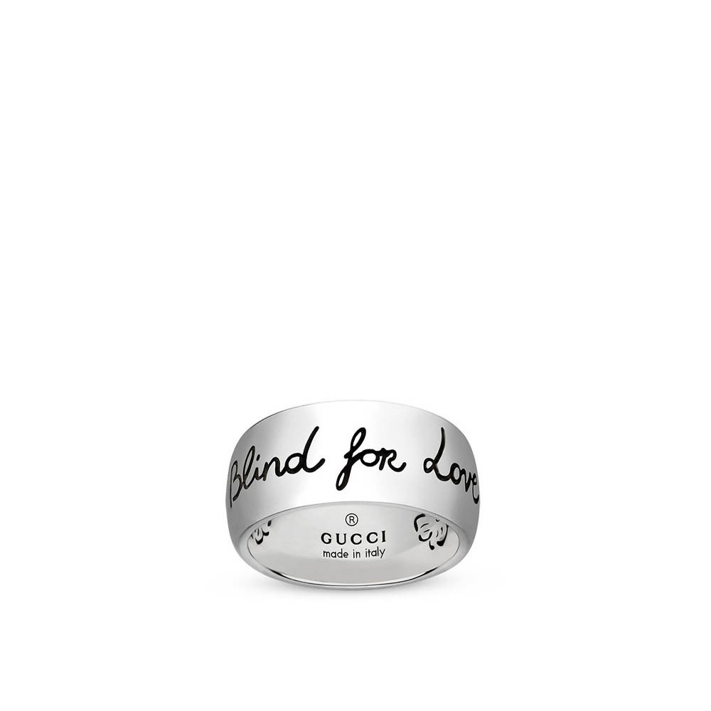 Gucci Blind For Love YBC455248001 9mm Silver Ring