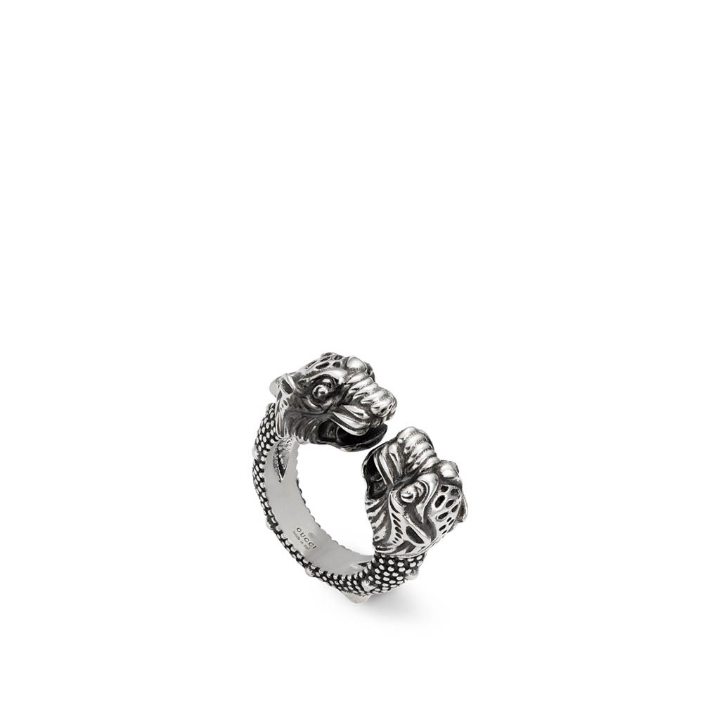 Gucci Rope GG Marmot Sterling Silver 9mm Ring, Size 14 YBC627729001 -  Jewelry, Mens Jewelry - Jomashop
