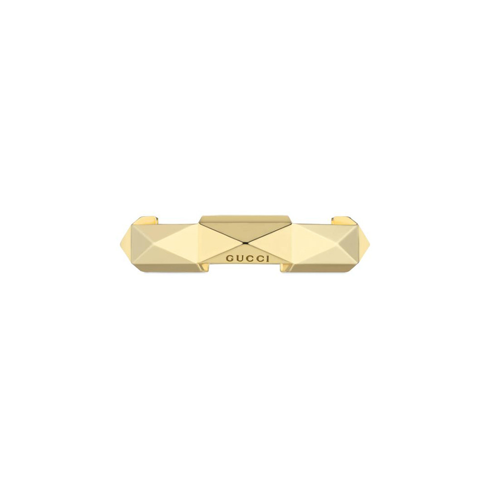 Gucci Yellow Gold Link to Love Studded Ring