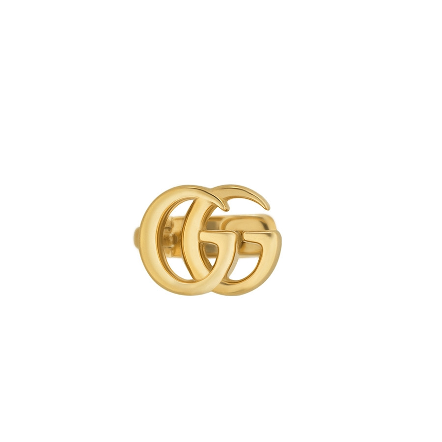 Gucci GG Running Yellow Gold Single Clip-On Earring . Dunn Jewelers