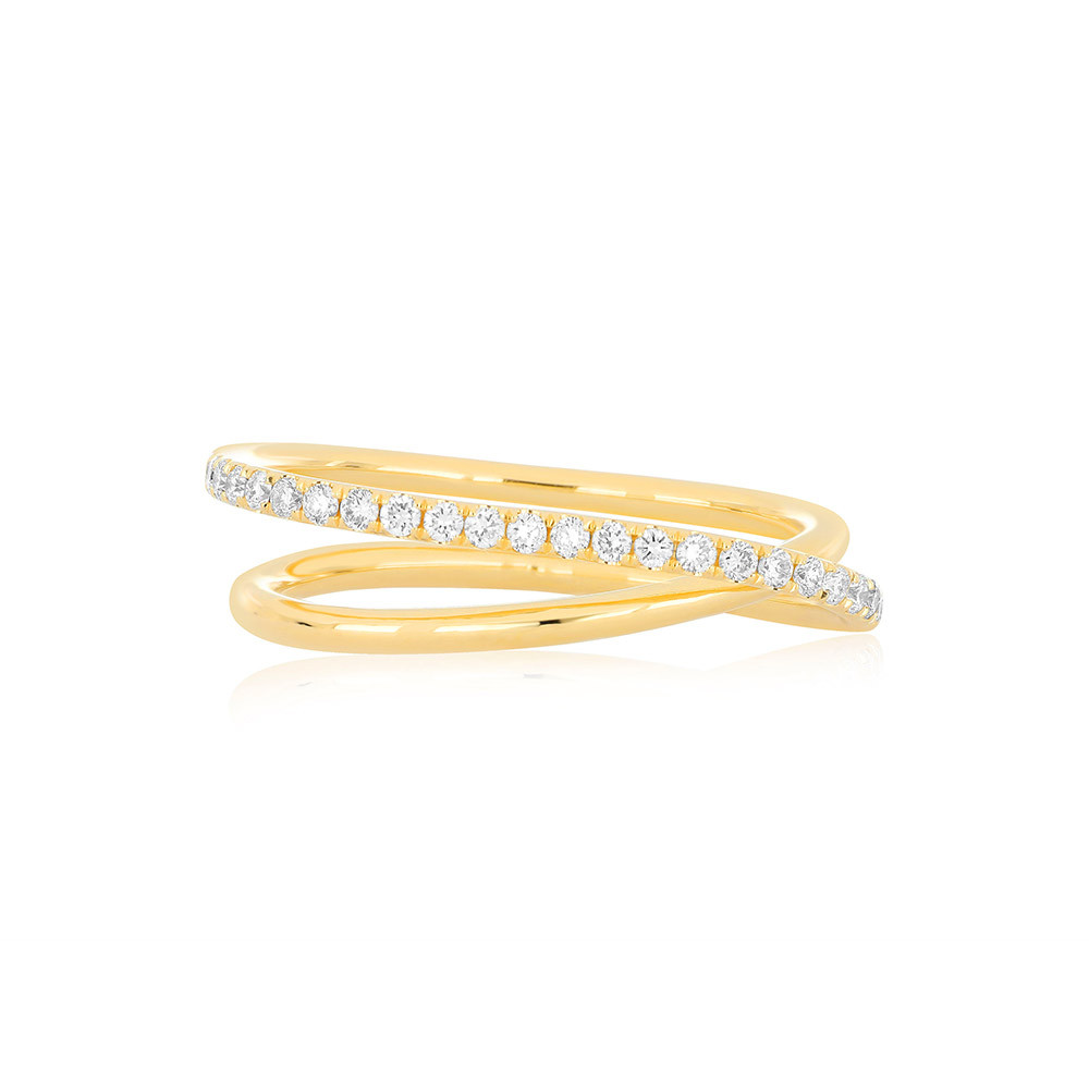 EF Collection Diamond Finger Ring in Yellow Gold