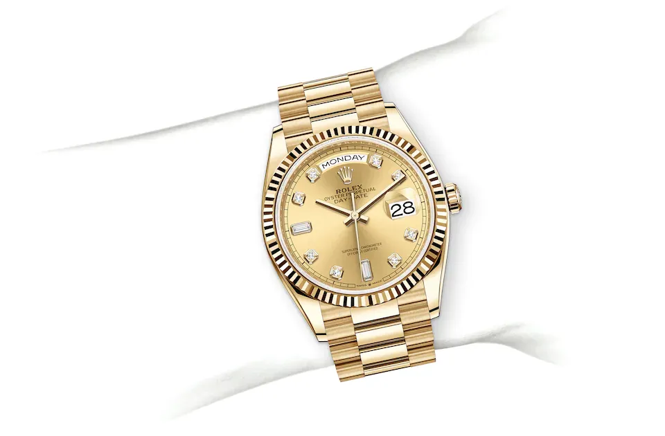 Rolex Day-Date 36 M128238-0008 on Wrist