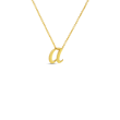 Roberto Coin Yellow Gold Script Initial Necklace