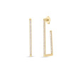 Roberto Coin Rectangle Hoop Earrings in Yellow Gold