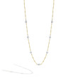 Roberto Coin Yellow Gold 7 Station Diamond Twist Necklace 18"