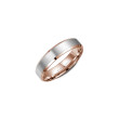 Crown Ring Bleu Royale 5mm Rose and White Gold Wedding Band main view