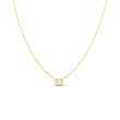 Roberto Coin East-West Emerald Cut Diamond Bezel Necklace
