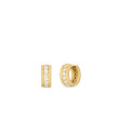 Roberto Coin Siena Diamond Huggie Hoop Earrings Side by Side