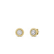 Roberto Coin Siena Small Diamond Dot Earrings Side by Side