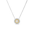 Roberto Coin Siena Large Diamond Dot White and Yellow Necklace Front