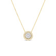 Roberto Coin Siena Small Pave Dot Necklace in Yellow and White Gold