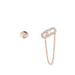 Messika Move Uno Chain And Stud Earrings Gold Diamond Earrings