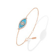 Messika Lucky Eye Color Turquoise Bracelet in Rose Gold