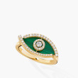 Messika Yellow Lucky Eye Color Malachite Ring in Yellow Gold
