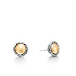 John Hardy Classic Chain Gold & Silver Round Stud Earrings
