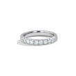 14K White Gold Round Diamond Eternity Ring – 1.5ctw front view