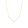Roberto Coin Diamonds By The Inch 5 Station Diamond Necklace in Yellow Gold - 0.45ctw