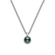 Mikimoto 9mm Black South Sea Pearl Pendant Necklace