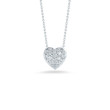 Roberto Coin Tiny Treasures Small Diamond Puffed Heart Necklace   