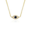 EF Collection Diamond Evil Eye Gold Chain Choker Necklace