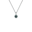 Mikimoto Black South Sea Pearl and Diamond Pendant Necklace 10-11mm
