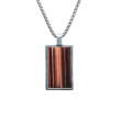 William Henry Pinnacle Red Tigers Eye Dog Tag Necklace