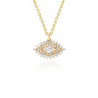 EF Collection Evil Eye Diamond and White Sapphire Gold Pendant
