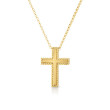 Roberto Coin Yellow Gold Medium Braided Cross Pendant Necklace