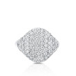 Carbon & Hyde White Gold Bling Diamond Pinky Ring
