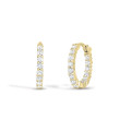 Roberto Coin Yellow Gold Inside Out Diamond Hoop Earrings .75ctw         