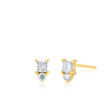 EF Collection Mini Diamond Birthstone Earrings - April