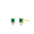 EF Collection Mini Emerald Birthstone Earrings - May