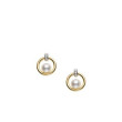 Mikimoto Akoya 5.5mm Pearl and Diamond Circle Earrings