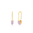 EF Collection Light Pink Enamel Safety Pin Earrings